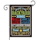 chengxun Welcome to Our Backyard Garden Flag Welcome Sign Home Yard and Outdoor Decor Double Sided 12.5*18 Inch Flag