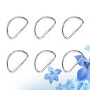 20pcs Silver Metal D Rings for Bags Luggage Clothing Backpack DIY Accessories