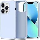 LOXXO® Microfiber Candy Case Compatible for iPhone 14 PRO MAX, Shockproof Slim Back Cover Liquid Silicone Case (Sierra Blue)