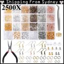 2500x Earring Jewelry Making Kit Sterling Repair Metal Tools DIY Craft Supplies