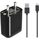 36W Ultra Fast Charger for Nokia Lumia 1520 Charger Original Adapter Like Mobile Charger | Qualcomm QC 3.0 Quick Charge Adaptive Charger with 1 Meter Micro USB Data Cable (36W,M1,Black)