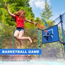 For Kids Attachment Trampoline Basketball Hoop Set Training Waterproof With Pump