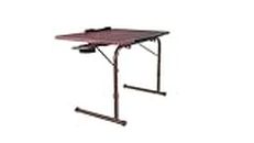 WOW MATE IKON Laptop Table, On Bed Table, Table Mat Finish, Lap Desks, Height Adjustable Laptop Table, Wooden Top Laptop Table, Kids Study Table (Mahogany)