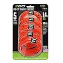EGO Power+ AL2420P Vorgeschnittene 0,095 Zoll gedrehte Schnur (5er-Pack) für EGO 56 Volt 15 Zoll Trimmer & Mehrkopf-Rasentrimmer-Aufsatz, Orange