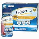 Glucerna Nutritional Drink, Meal Replacement Shakes, Complete, Balanced Nutrition For People With Diabetes, Strawberry, 6 x 237-mL Bottles