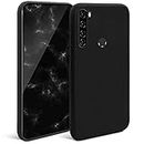 Moozy Minimalist Series Silicone Case for Xiaomi Redmi Note 8 (2019/2021), Black - Matte Finish Lightweight Mobile Phone Case Ultra Slim Soft Protective TPU Cover with Matte Surface