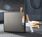 Sleek Cigarette Case Flame-less Electronic Lighter USB Rechargeable Box Holder