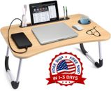 Mesa De Ordenador Escritorio Para Cama Laptop Portatil Plegable Color Marrón NEW