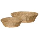 Emissary Home and Garden 2 Piece Round Water Hyacinth Fruit Basket Set Ceramic in Brown | 7 H x 24 W x 24 D in | Wayfair 71054NT/2