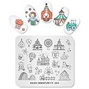 KADS New Nail Stamping Plate Cute Nail Art Timbro Template Fai da te Image Template Manicure Stamping Plate Stencil Tools (IM004)