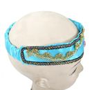 Girls Blue Headbands Large Rhinestone Children Headwear Princess Hair Bands  q