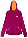 Adidas Girl's YG IW FZ Full Sleeves Regular fit Track Tops Jacket (GD6160-128_POWBER/APSIOR_Extra-Small)