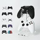 OAPRIRE Dual Controller Holder Accessories for Xbox ONE PS4 PS5 STEAM Switch PC - Universal Gaming Controller Stand with Crystal Clear, Heavy-Duty Stable Design - Build Your Game Fortresses (Clear)