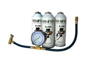 290, R290, Enviro-Safe R-290 Refrigerant 3 cans & gauge kit #8006