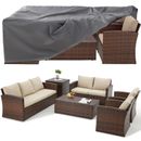 AECOJOY 7-Pieces Patio Sectional Sofa Outdoor Wicker Furniture Set W/Storage Box