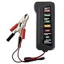 Littleduckling Car Battery Tester 6 LED Indicators Digital 12V Multi Functions Alternator Tester for Car Motorbike