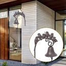 Campana de bienvenida decorativa vintage de hierro fundido decorativa de jardín para el hogar 24*20*12 cm