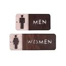 ATIRAMANIYA Men - women wooden restroom bord office supplies sunboard Restroom washroom sign men and women board sign