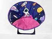 Burden Free Moon Chair for Kids | Foldable for Easy Transport and Storage for Kids Aged 3 and Up| 52 x 38 x 51 Centimeters9403 (Space)