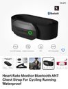 Heart Rate Monitor Bluetooth ANT Chest Strap For Cycling Running Waterproof