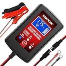 1.75-Amp Car Battery Charger, 6V and 12V Smart Fully Automatic Battery Charger Maintainer, Trickle Charger, Battery Desulfator for Car, Lawn Mower, Motorcycle, Boat, Marine Lead Acid Batteries