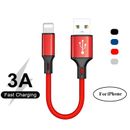 Short/Long USB Charger Cable For iPhone iPad Fast Charging Data Sync Cord Lead