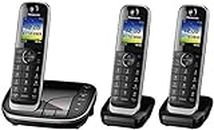 Panasonic KX-TGJ323EB Trio Handset Cordless Home Phone with Nuisance Call Blocker and LCD Colour Display - Black