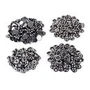Chuzhao Wu 0.6'' Diameter Black Fasteners Leather Clothes Accessories Line Brass Snaps (20 Sets)