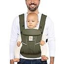 Ergobaby All Carry Positions Breathable Mesh Baby Carrier with Enhanced Lumbar Support & Airflow (7-45 Lb), Omni Breeze, Olive Green