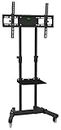 ZIPP TV Floor Mobile Stand Adjustable Height Mount with Wheels for Screens and TVs of 13-70inch