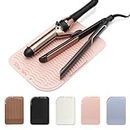 Professional Silicone Heat Resistant Styling Station Mat for All Hair Irons, Curling Iron, Straightener Pad, Iron Flat Hair, Waver, Hair Styling Tools Appliances Hair Dryer Salon Tools Rose Gold Blush