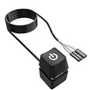 Computer Power Button Extension Switch, PC Desktop Power Supply Switch Key External Remote Start PC Motherboard On Off Control Adapter with 1.65M Cord LED Light, Computer Components Accessories, Black
