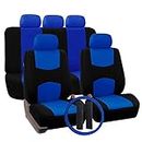 Veshow Car Seat Covers Thicken Wear Resistant Seat Protectores – Compatible con vehículos todoterreno, furgoneta para Driver y Passenger Automotive Accessories (azul)