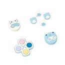 GeekShare Silicone Cross D-Pad Button Caps Set Joystick Cover - ABXY Key Buttons Sticker Compatible with Nintendo Switch/OLED Joy Con - Gaming Cat