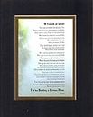 Touching and Heartfelt Poem for Sons - A Touch of Love (for Son) Poem on 11 x 14 inches Double Beveled Matting (Black On Gold)