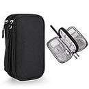 Travel Tech Kit, Bevegekos Universal Carrying Organizer Case Bag for Small Electronics and Accessories, Waterproof (Black)