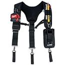 MELOTOUGH Tool Belt Suspenders Work Suspenders for Men Big and Tall Contruction Bag Suspenders Padded Work belt Suspenders for Carpenter/Electrician/Roofing/Farmer work(Y Back）