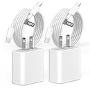 Matsusho iPhone 15 Charger Fast Charging 10 FT, 2 Pack 20W USB C Wall Charger with 10FT Long Type C Charger Fast Charging Cable Compatible for iPhone 15/15 Pro/15 Pro Max/15 Plus, iPad Pro/Air/Mini