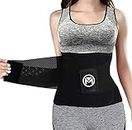 Moolida Waist Trainer Belt for Women Waist Trimmer Weight Loss Workout Fitness Back Support Belt (Small, Black)