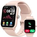 Smartwatch Damen mit Telefonfunktion, Alexa Integriert 1,8" Fitnessuhr Damen mit Herzfrequenz SpO2 Stress Schlafmonitor, Schrittzähler Uhr, 100 Sportmodi, IP68 Wasserdichte Sportuhr für Android iOS