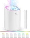 Humidifiers, Waiybbit 3L Humidifier for Bedroom (Lasts Up to 20 Hours), Air Humidifier with Color Changing Night Light for Home Office, 3 Mist Modes, 2 Nozzles, Auto Shut Off