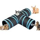 Fhodigogo Katzenspielzeug Katzentunnel, Katze Spielzeug Hundenspielzeug Spieltunnel 3-Wege Pet Play Tunnel Tube für Kätzchen, Welpen, Kaninchen, kleine Hunde