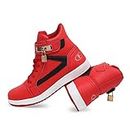 Zombic High-top Funky Fashion Sneakers - Stylish Walking Shoes for Men with Attractive Design and Ultra Comfort - Synthetic Leather Construction for Durability - Ideal Casual Classic Shoe Choice Red