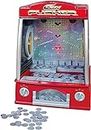 Invero Classic Mini Coin Pusher Arcade Machine Game - Novelty, Penny Falls Fairground Toy - Battery Operated - Ideal for all Children Kids and Families (34cm x 21cm x 26cm)