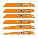 6-Inch Metal/Wood Saw Blades for Reciprocating/Sawzall Saws by KOWOOD for Dewalt,Bosch, Black & Decker, Makita, 6 PCS