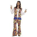 "HIPPIE MAN" (shirt with vest, pants, headband, necklace with medallion) - (M)