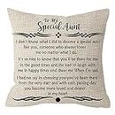 ITFRO Great Aunt Gift from Niece Nephew to My Special Aunt Body Cream Burlap Throw Pillow Case Cushion Cover Couch Sofa Decorative Square 18x18 inches