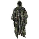 Zicac 3D Ghillie Tarnanzug, Outdoor mit schnelltrocknend Polyester 3D-Blätter Tarnen Cape Umhang Mantel Stealth Waldjagdbekleidung