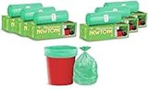 Newtone Premium Garbage Bags Size 17 X 19 Inches (Small) 180 Bags (6 Rolls) Dustbin Bag/Trash Bag - Green Color
