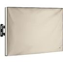 Outdoor TV Cover 80" - 85" inch - Universal Weatherproof Protector for Flat Screen TVs - Fits Most TV Mounts and Stands - Beige